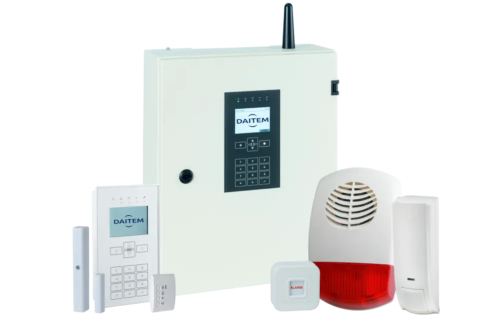 Das <strong>Hybrid-Alarmsystem DAITEM D34</strong>. Ihr Alarmsystem zum Einbruchschutz in Oldenburg, Bremen, Delmenhorst, Varel, Cloppenburg und Umgebung.